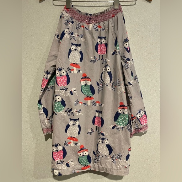 Mini Boden Adorable Gray dress with novelty Owl print. Size 7 - 8 year - Picture 9 of 9